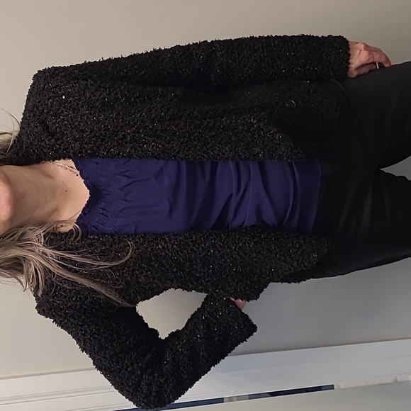 Women's jacket size 8 Bianca Nygard black with sequin and sparkle details - Picture 10 of 14